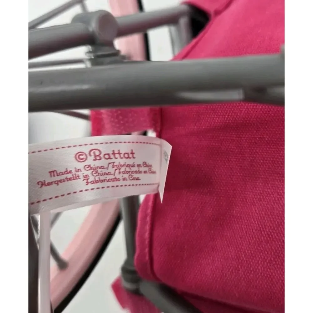 Our Generation Doll Wheelchair Pink Silver Fits 18